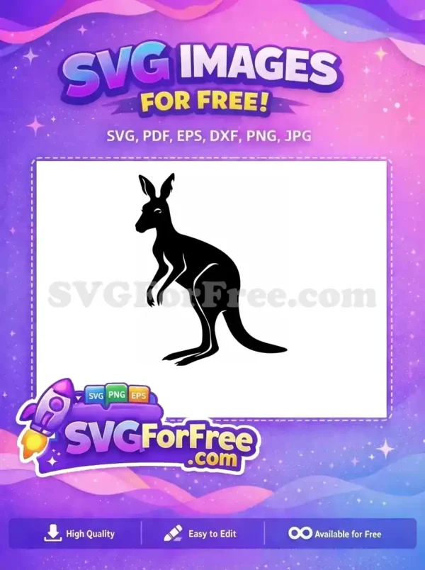 Free Mama Kangaroo Free Baby Silhouette Family Free SVG