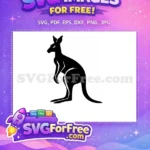 Free Mother Kangaroo Free Baby Joey Silhouette Free SVG 3 - Instant Download