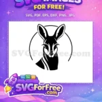 Free Detailed Face Free Silhouette Kangaroo Portrait Free SVG 2 - Instant Download