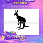 Free Mother Free Baby Kangaroo Silhouette Family Free SVG - Instant Download