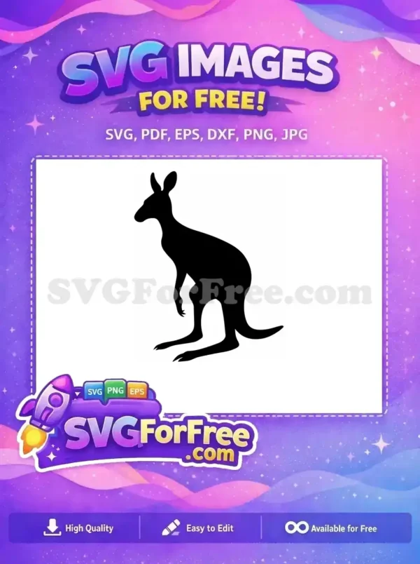 Free Mother Free Baby Kangaroo Silhouette Family Free SVG