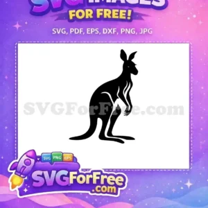 Free Black Kangaroo Free Silhouette Australia Free SVG 3