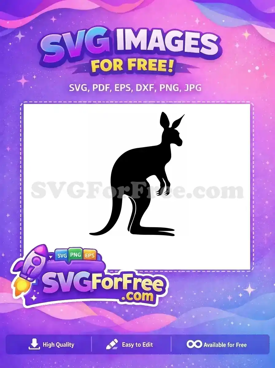 Free Kangaroo Silhouette Free Animal Silhouette Australia Free SVG 1