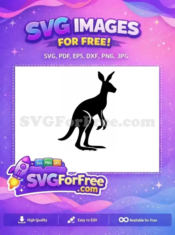 Free Mama Kangaroo Free Baby Joey Silhouette Free SVG 2