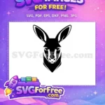Free Simple Kangaroo Silhouette Free Black and White Australia Free SVG - Instant Download