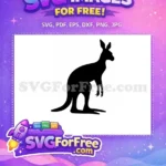Free Mother Free Joey Silhouette Kangaroo Free SVG - Instant Download