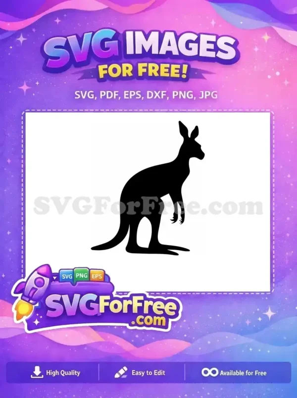 Free Mother Free Joey Silhouette Kangaroo Free SVG