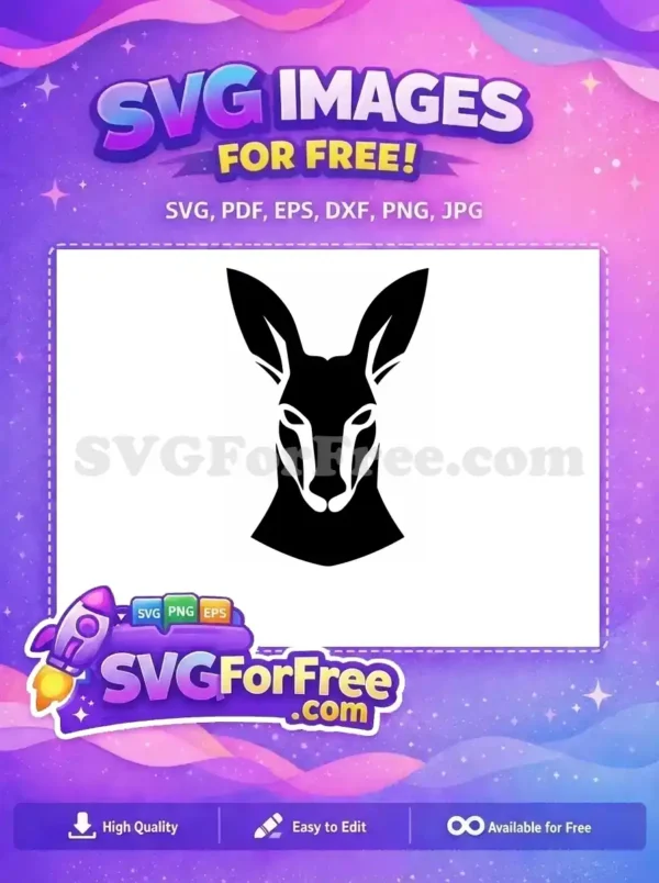 Free Mama Kangaroo Free Joey Silhouette Cute Free SVG