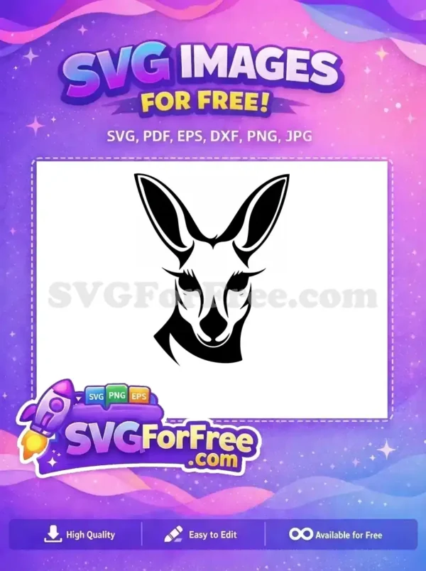 Free Black Kangaroo Silhouette Free Joey Outline Australia Free SVG 2