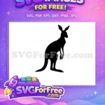 Free Mother Kangaroo Free Joey Silhouette Wildlife Free SVG - Instant Download