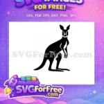 Free Black Kangaroo Face Free Silhouette Peekaboo Funny Free SVG - Instant Download