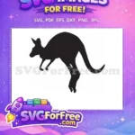 Free Hopping Silhouette Free Animal Kangaroo Australia Free SVG 3 - Instant Download