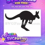 Free Hopping Marsupial Free Wildlife Silhouette Kangaroo Free SVG - Instant Download