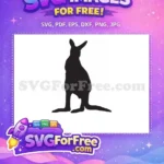 Free Upright Kangaroo Free Silhouette Standing Australia Free SVG - Instant Download
