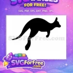 Free Mama Kangaroo Free Baby Joey Silhouette Free SVG 4 - Instant Download