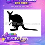 Free Mother Kangaroo Free Joey Silhouette Kangaroo Free SVG - Instant Download