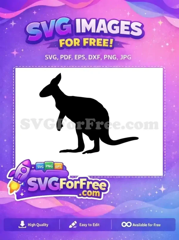 Free Silhouette Standing Free Black Kangaroo Silhouette Vector Free SVG Free Silhouette Standing Free Black Kangaroo Silhouette Vector Free SVG