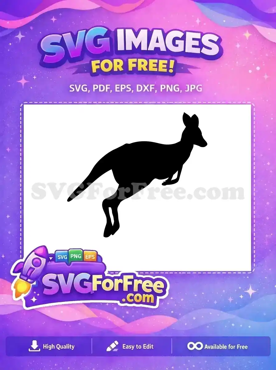 Free Leaping Kangaroo Free Silhouette Australia Free SVG 3