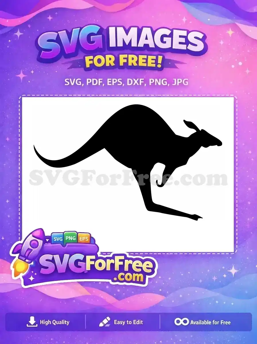Free Mama Kangaroo Silhouette Free Joey Pouch Australia Free SVG