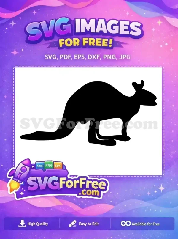 Free Simple Silhouette Free Hopping Kangaroo Australia Free SVG Free Simple Silhouette Free Hopping Kangaroo Australia Free SVG
