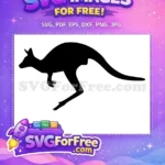 Free Hopping Kangaroo Free Wildlife Silhouette Australia Free SVG - Instant Download