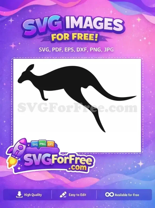 Free Hopping Silhouette Free Animal Kangaroo Silhouette Free SVG