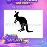 Free Standing Pose Free Sharp Claws Kangaroo Free SVG - Instant Download