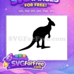 Free Standing Pose Free Silhouette Kangaroo Movie Free SVG - Instant Download