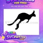 Free Hopping Silhouette Free Wildlife Art Kangaroo Free SVG - Instant Download