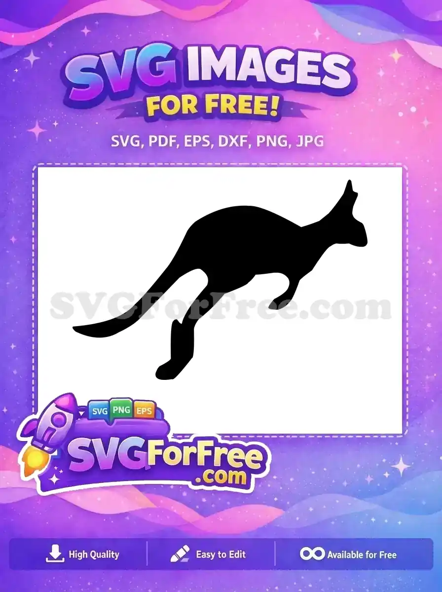 Free Hopping Silhouette Free Wildlife Art Kangaroo Free SVG