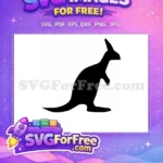Free Mama Kangaroo Free Baby Joey Silhouette Free SVG 5 - Instant Download