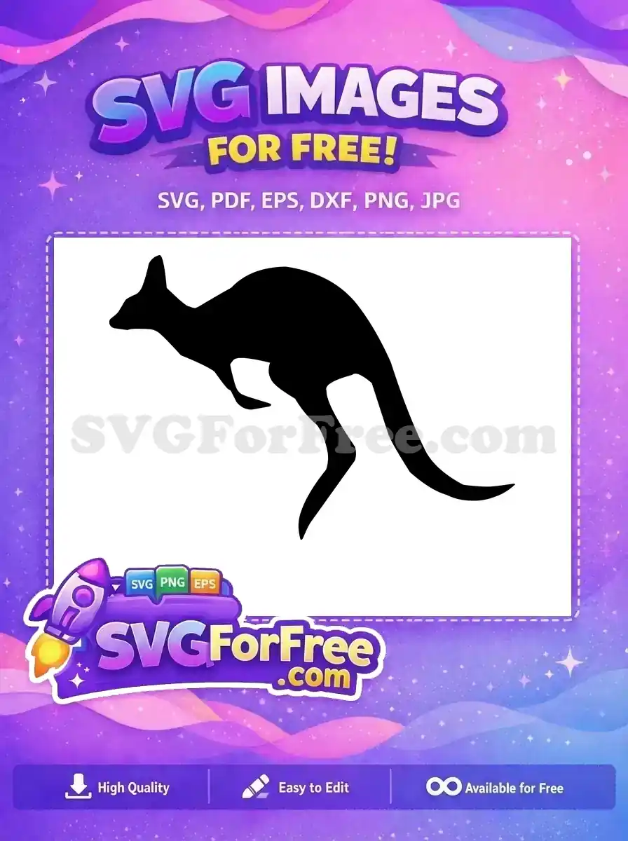Free Hopping Silhouette Free Animal Kangaroo Australia Free SVG 4