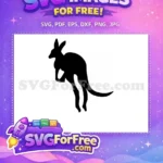 Free Black Kangaroo Silhouette Free Sign Vector Art Free SVG - Instant Download