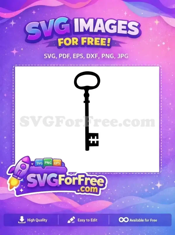 Free Classic Oval Head Free Ornate Details Key Free SVG