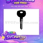 Free Simple Key Free Vector Black Key Free SVG - Instant Download