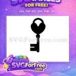 Free Heart Shaped Key Free Vector Black Key Free SVG - Instant Download