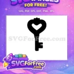 Free Heart Detail Free Antique Detail Key Vector Free SVG - Instant Download