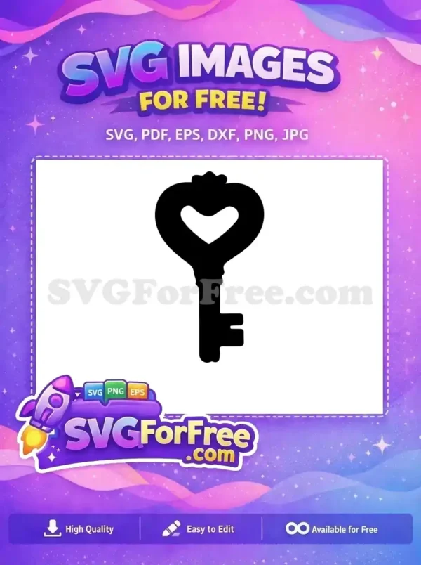 Free Heart Detail Free Antique Detail Key Vector Free SVG