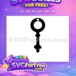 Free Antique Skeleton Free Ornate Design Key Free SVG - Instant Download