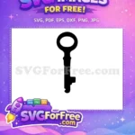 Free Antique Key Free Black Outline Key Vector Free SVG - Instant Download