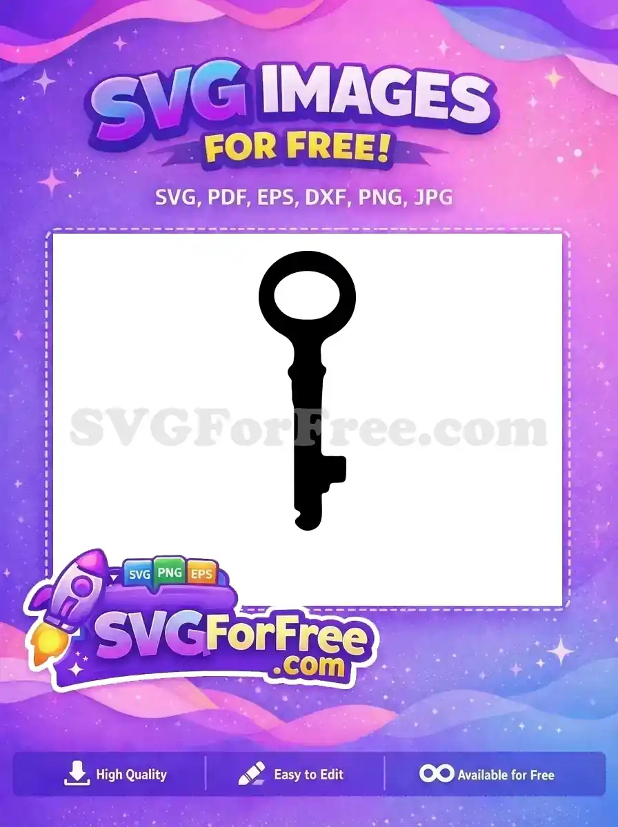 Free Antique Key Free Black Outline Key Vector Free SVG