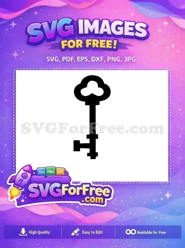 Free Ornate Key Free Antique Design Silhouette Free SVG