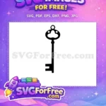 Free Ornate Black Key Free Minimalist Design Key Free SVG - Instant Download