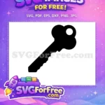 Free Black Key Free Simple Design Key Free SVG - Instant Download