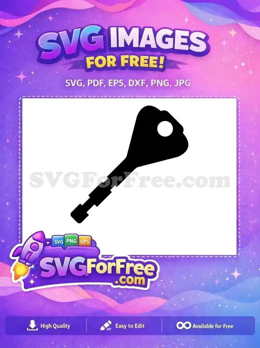 Free Simple Classic Key Free Vector Old Lock Free SVG