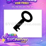 Free Antique Key Free Minimalist Black Key Vector Free SVG - Instant Download