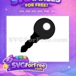 Free Black Metal Free House Key Silhouette Free SVG - Instant Download