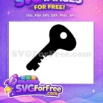 Free Black Silhouette Key Free Vector Design House Door Lock Free SVG - Instant Download