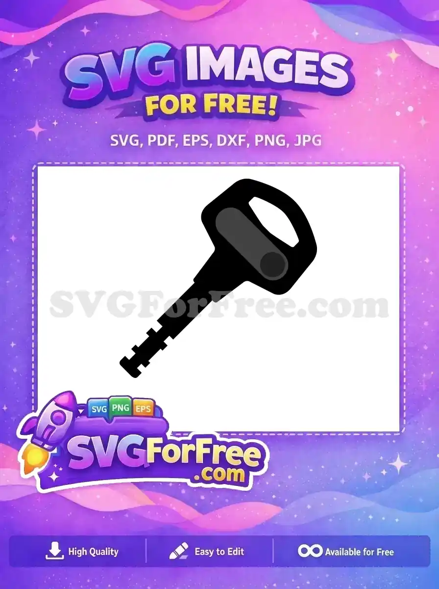 Free Black Key Free Detailed Cutout Automotive Free SVG