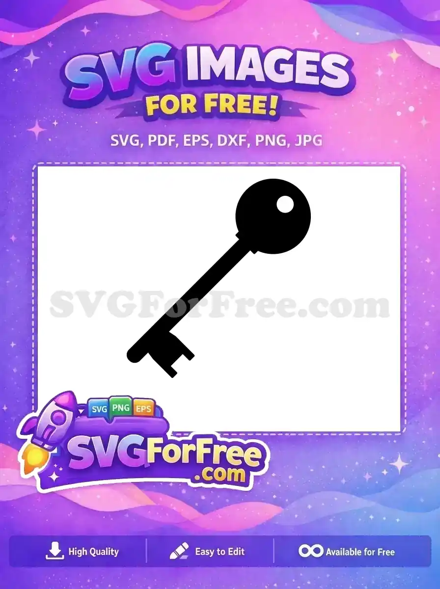 Free Old Skeleton Key Free Black Silhouette Simple Free SVG